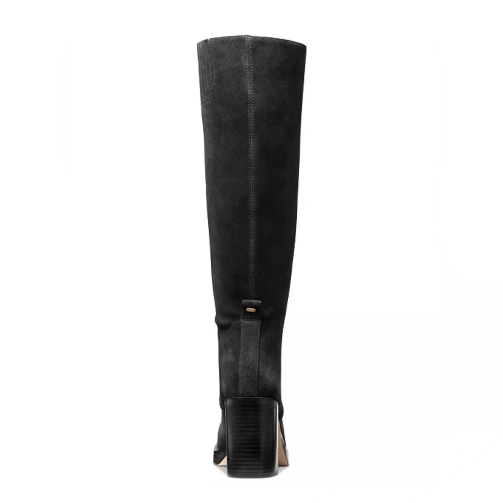 Michael Michael Kors Hayden Block-Heel Boots in Black, NWT, Size 11